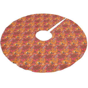 Falln Groovy Flowers Brushed Polyester Tree Skirt