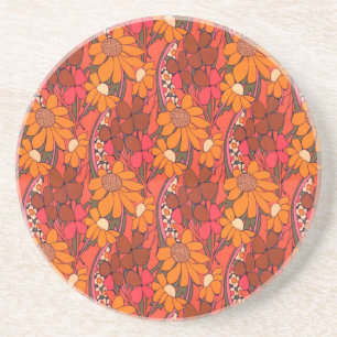 Falln Groovy Flowers Coaster