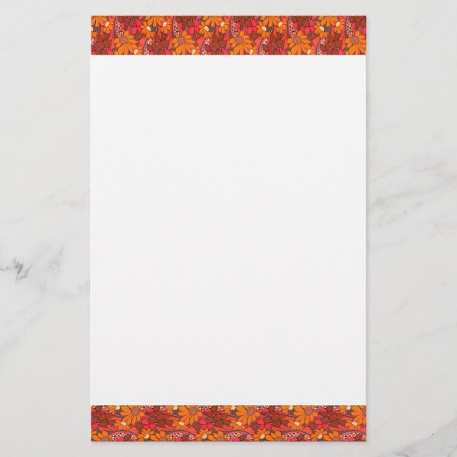 Falln Groovy Flowers Stationery (Front)