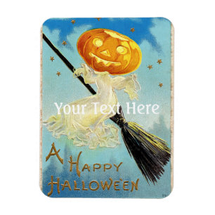 Falln Happy Halloween Pumpkin Witch Magnet