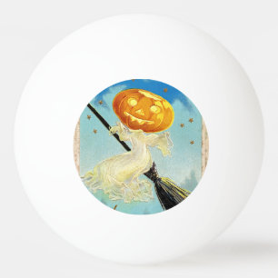 Falln Happy Halloween Pumpkin Witch Ping Pong Ball