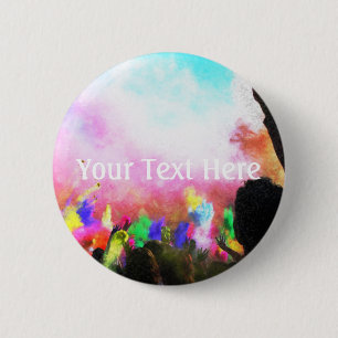 Falln Holi Colours 6 Cm Round Badge