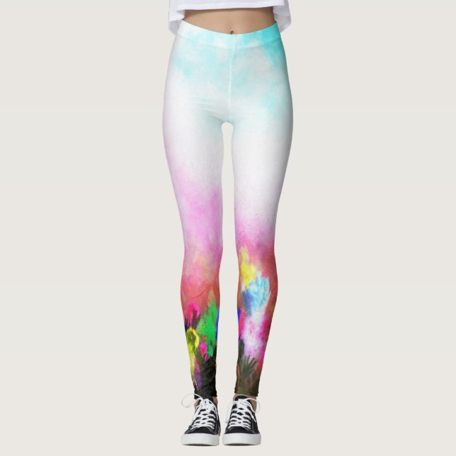 Falln Holi Colours Leggings (Front)