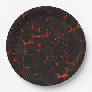 Falln Hot Lava Paper Plate