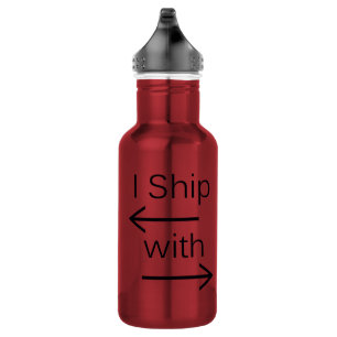 Falln I Ship It (You Choose Background Colour!) 532 Ml Water Bottle