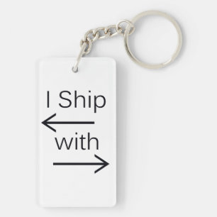 Falln I Ship It (You Choose Background Colour!) Key Ring
