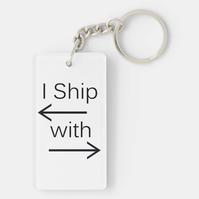 Falln I Ship It (You Choose Background Colour!) Key Ring (Back)