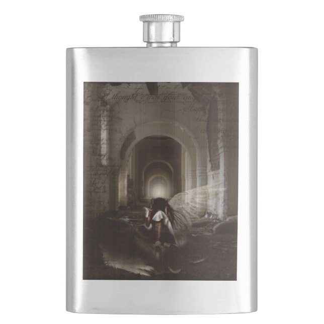 Falln I Thought I Was Your Angel Hip Flask (Front)