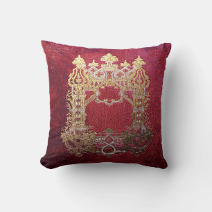 Falln Ink Stained Crimson Cushion