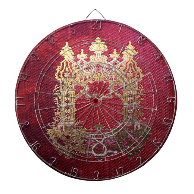Falln Ink Stained Crimson Dartboard (Front)