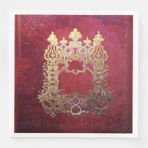 Falln Ink Stained Crimson Napkin