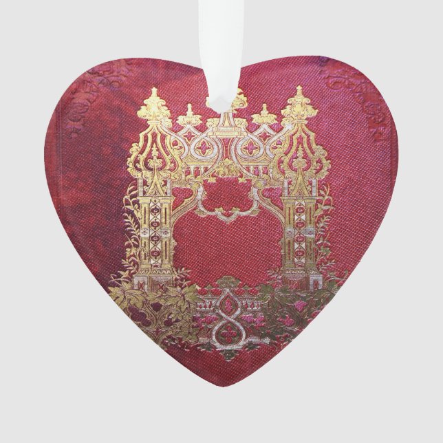 Falln Ink Stained Crimson Ornament (Front)