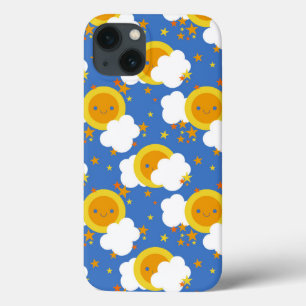 Falln Kawaii Moon, Stars, Sunshine iPhone 13 Case