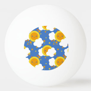 Falln Kawaii Moon, Stars, Sunshine Ping Pong Ball