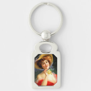 Falln Lady in Red Key Ring
