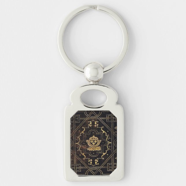 Falln Leather and Gold Key Ring (Front)