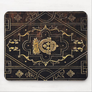 Falln Leather and Gold Mouse Pad