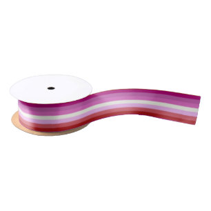 Falln Lesbian Pride Flag Satin Ribbon