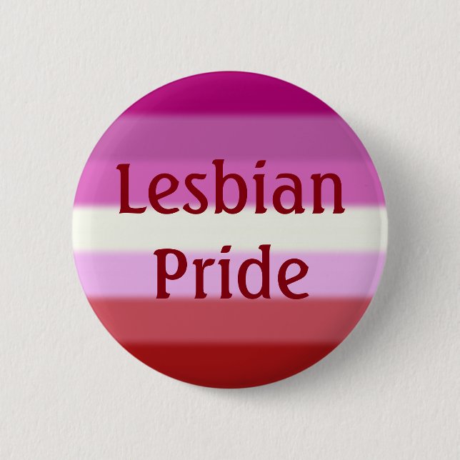 Falln Lesbian Pride Flag (Text) 6 Cm Round Badge (Front)