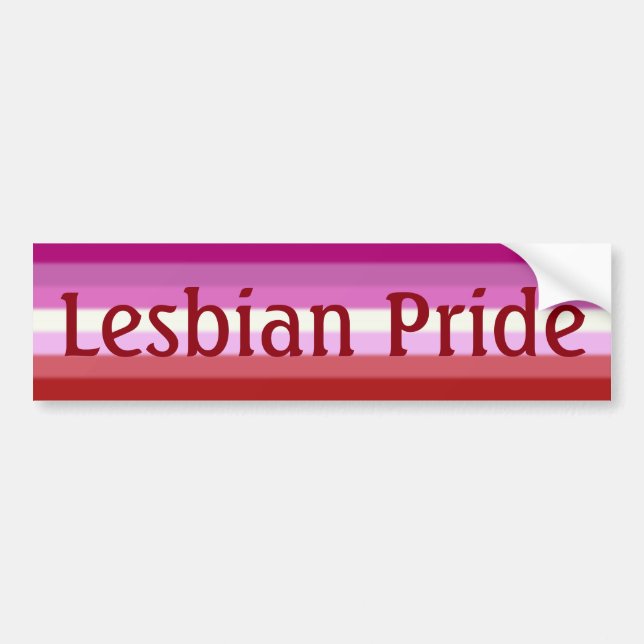 Falln Lesbian Pride Flag (Text) Bumper Sticker (Front)