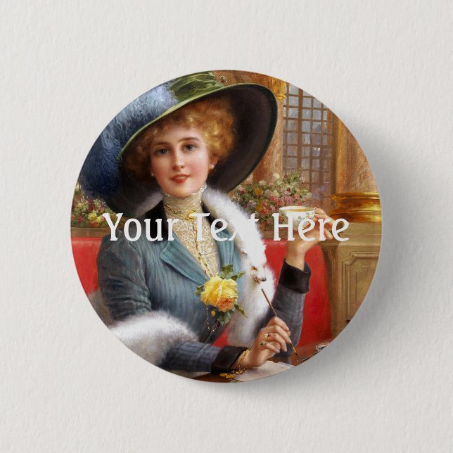 Falln Letters And Tea 6 Cm Round Badge (Front)
