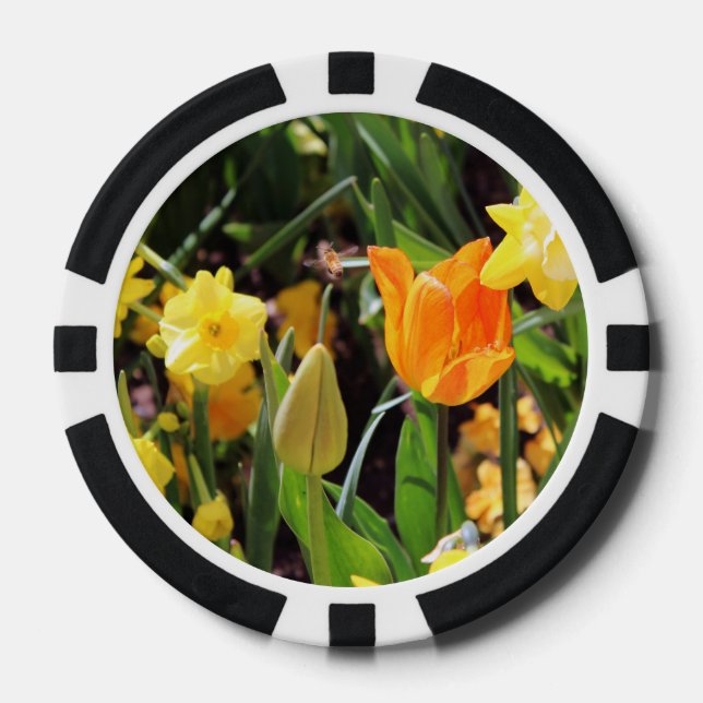 Falln Little Bee in Flight Poker Chips (Front)
