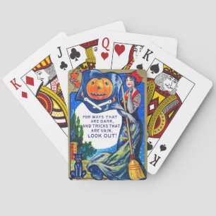 Falln Look Out Halloween Time Playing Cards