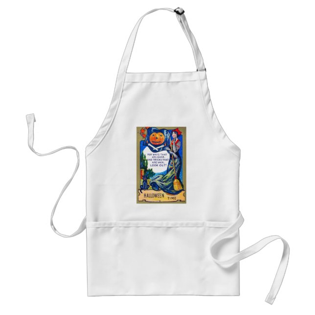 Falln Look Out Halloween Time Standard Apron (Front)