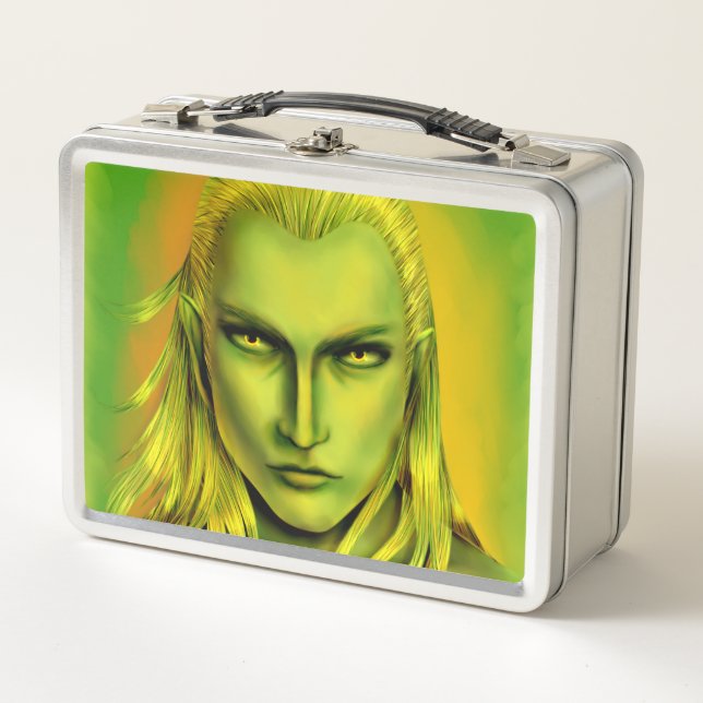 Falln Male Forest Elf Metal Lunch Box (Front)