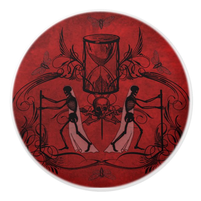 Falln Memento Mori Ceramic Knob (Front)