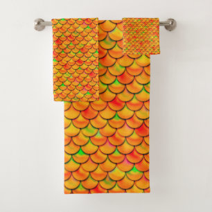 Falln Mermaid Scales Bath Towel Set
