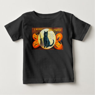 Falln Merry Halloween Cat Baby T-Shirt
