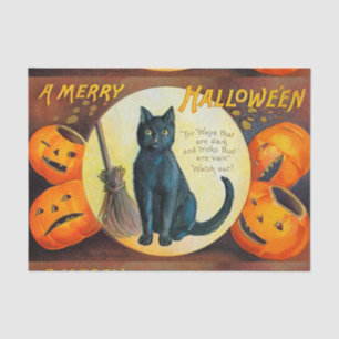 Falln Merry Halloween Cat Tissue Paper