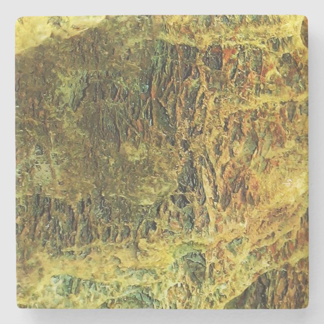 Falln Mossy Stones Stone Coaster (Front)