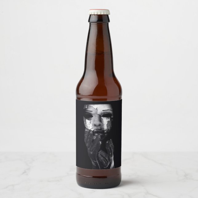 Falln My Mask Beer Bottle Label (Front)