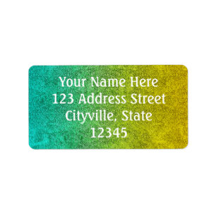 Falln Ocean Sunrise Glitter Gradient Label