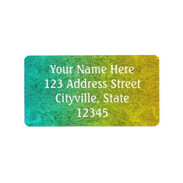 Falln Ocean Sunrise Glitter Gradient Label (Front)