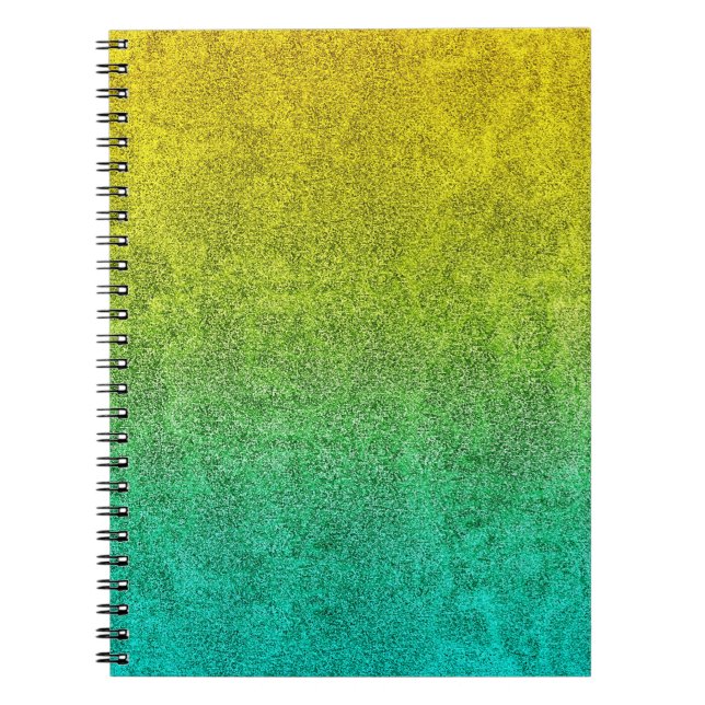 Falln Ocean Sunrise Glitter Gradient Notebook (Front)