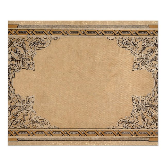 Falln Old Knotwork Paper Photo Print (Front)