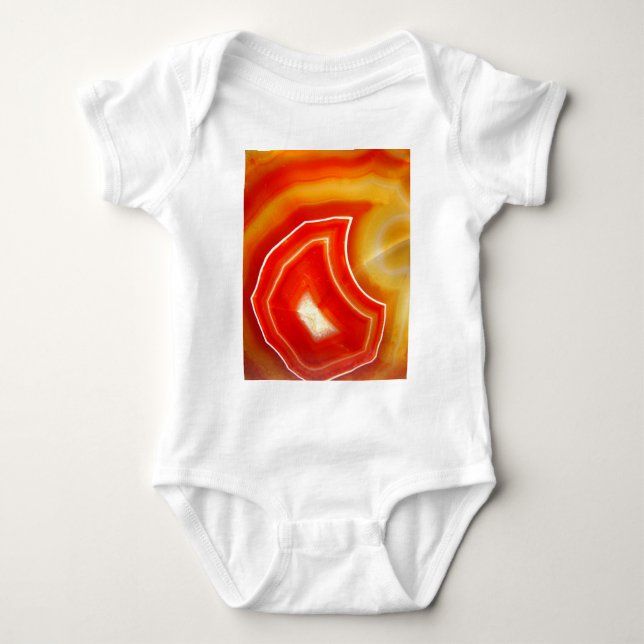 Falln Orange Agate Baby Bodysuit (Front)