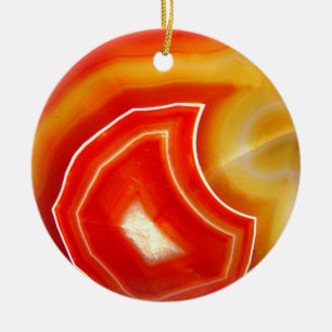Falln Orange Agate Ceramic Tree Decoration
