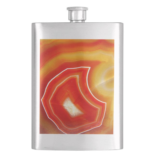 Falln Orange Agate Hip Flask (Front)