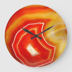 Falln Orange Agate Large Clock
