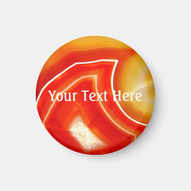 Falln Orange Agate Magnet (Front)