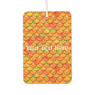 Falln Orange and Green Scales Car Air Freshener