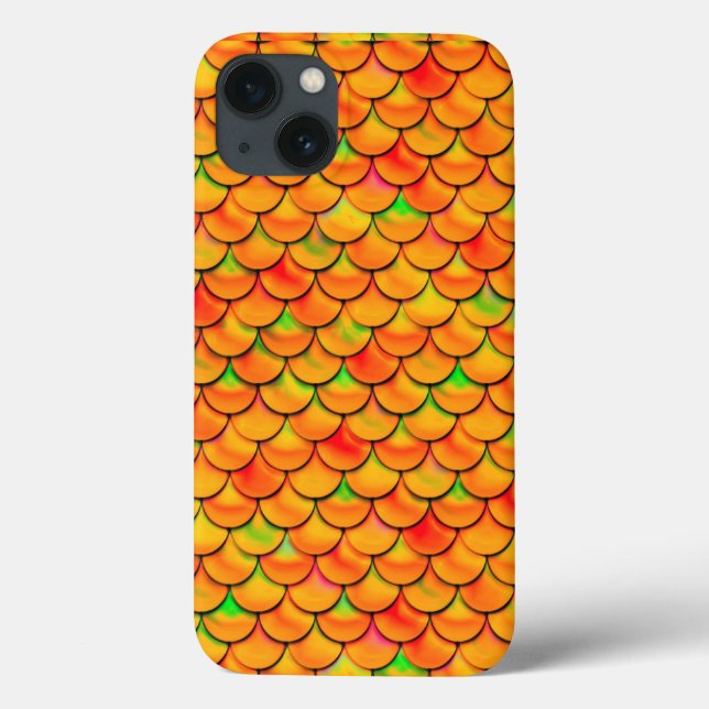 Falln Orange and Green Scales Case-Mate iPhone Case (Back)