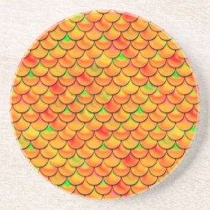 Falln Orange and Green Scales Coaster