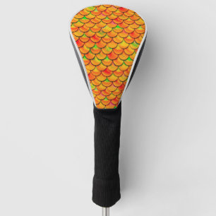 Falln Orange and Green Scales Golf Head Cover