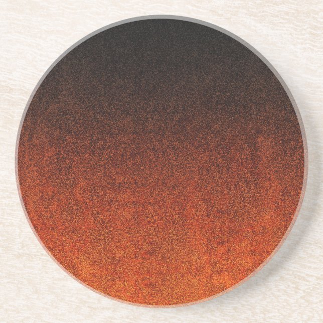 Falln Orange & Black Glitter Gradient Coaster (Front)