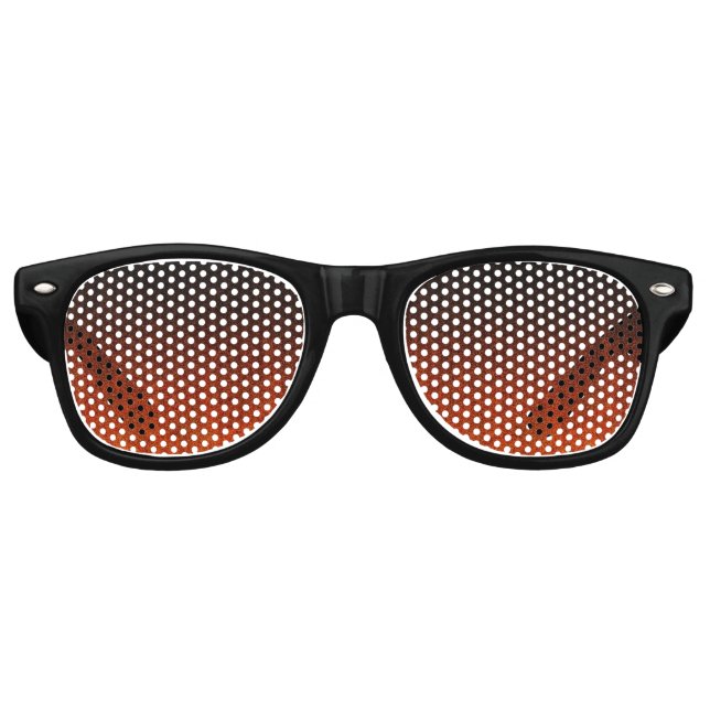 Falln Orange & Black Glitter Gradient Retro Sunglasses (Front)